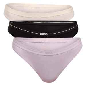 3PACK dámská tanga BOSS vícebarevné (50510030 969) XXL
