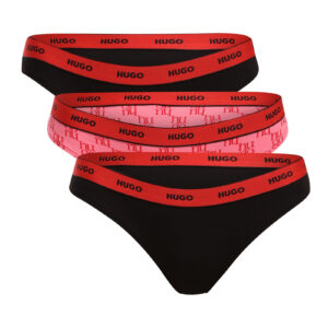3PACK dámská tanga HUGO vícebarevná (50545703 660) XS