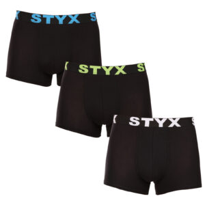 3PACK pánské boxerky Styx sportovní guma nadrozměr vícebarevné (R9606162) 5XL