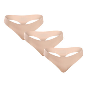 Poškozený obal - 3PACK dámská tanga Under Armour béžové (1383893 500) S