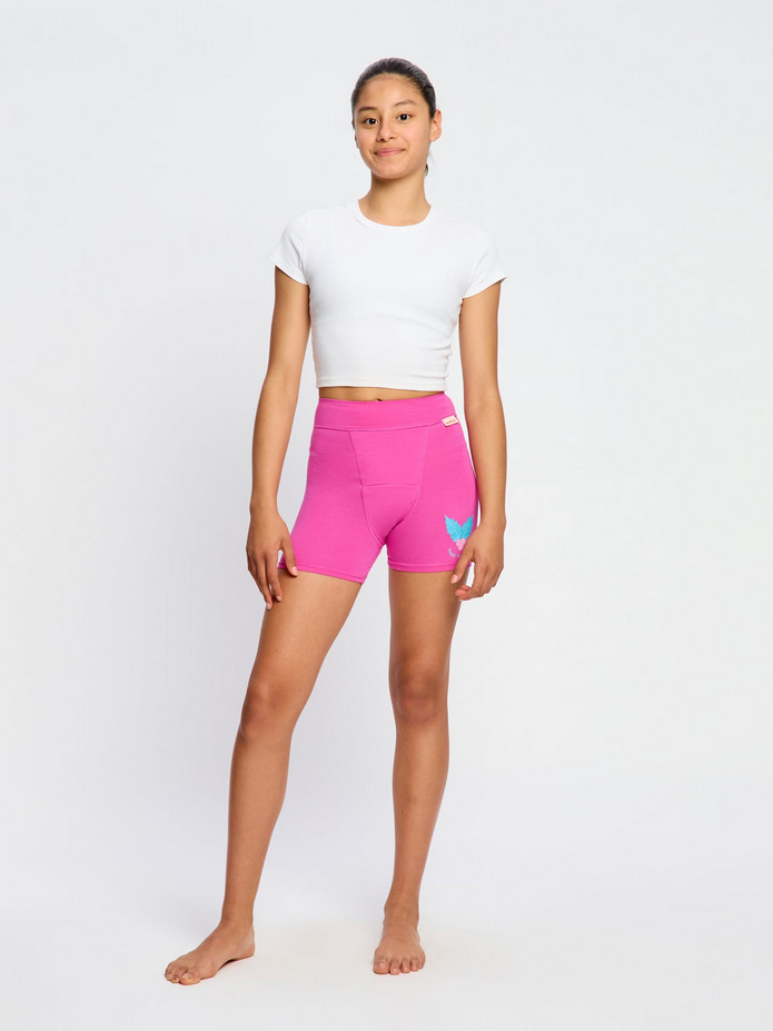 2PACK dívčí menstruační kalhotky na spaní Modibodi Teen Sleep Short Super Happy Holiday Multi (DMKMNSTSSSHHM) 16-18 let