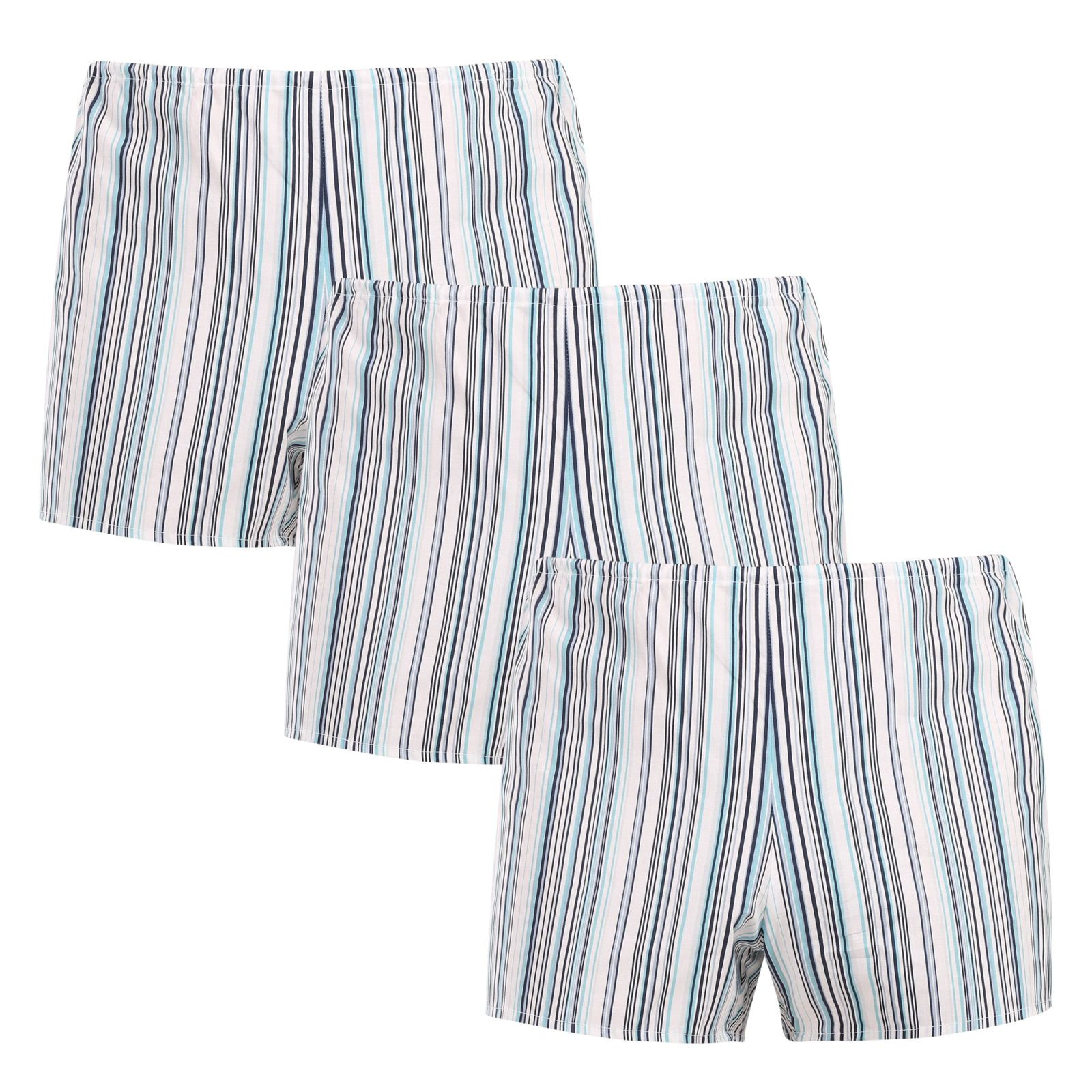 3PACK Klasické pánské trenky Foltýn světlé proužky (3xK59) L