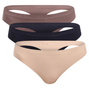 3PACK dámská tanga Calvin Klein vícebarevné (QD5211-3EQ) S