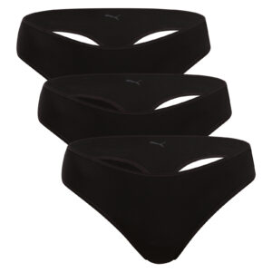 3PACK dámská tanga Puma černé (701238916 001) XXL