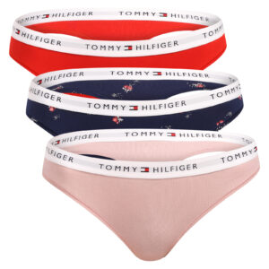 3PACK dámská tanga Tommy Hilfiger vícebarevná (UW0UW05530 0SN) M
