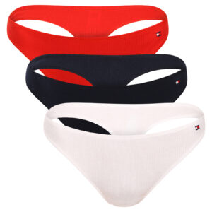 3PACK dámská tanga Tommy Hilfiger vícebarevná (UW0UW06129 0S1) XL