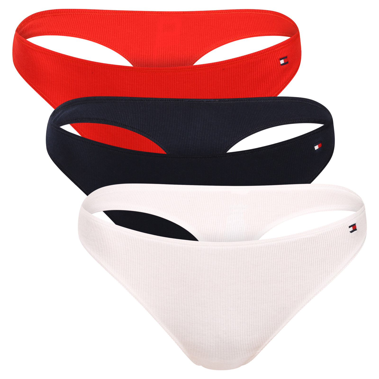 3PACK dámská tanga Tommy Hilfiger vícebarevná (UW0UW06129 0S1) XL