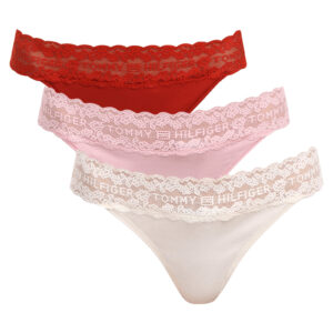 3PACK dámská tanga Tommy Hilfiger vícebarevná (UW0UW06337 0VO) M