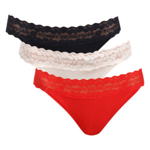 3PACK dámská tanga Tommy Hilfiger vícebarevná (UW0UW06337 0WE) M