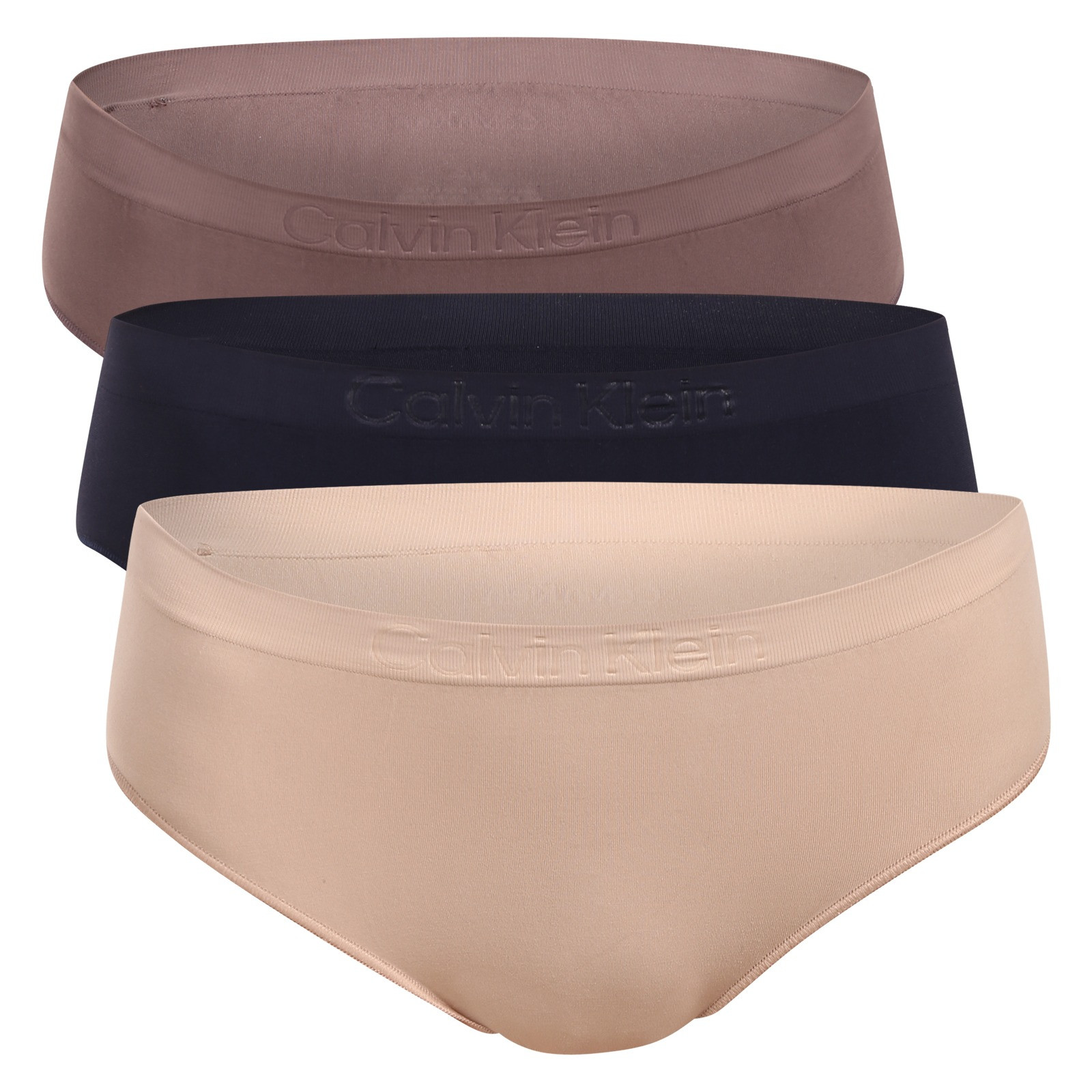 3PACK dámské kalhotky Calvin Klein bezešvé vícebarevné (QD5212-3EQ) M