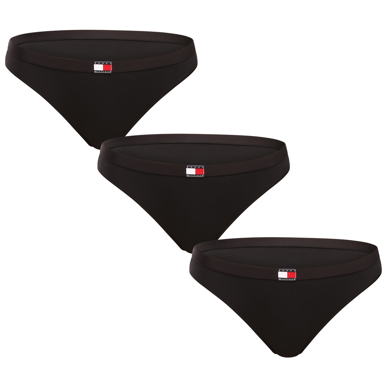 3PACK dámské kalhotky Tommy Hilfiger nadrozměr černé (UW0UW06141 0XK) XL