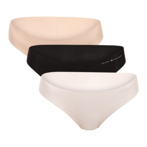 3PACK dámské kalhotky brazilky Tommy Hilfiger bezešvé vícebarevné (UW0UW03871 0RS) M