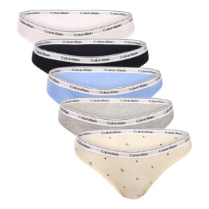 5PACK dámské kalhotky Calvin Klein vícebarevné (QD5208E-3KW) XL