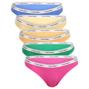 5PACK dámské kalhotky Calvin Klein vícebarevné (QD5208E-4WI) M
