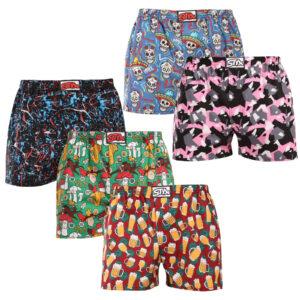 5PACK pánské trenky Styx art klasická guma vícebarevné (5A1845680) L