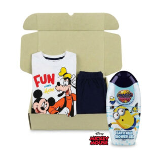 Chlapecká dárková sada pyžamo Mickey a sprchový gel Mimoni (2TAKJT1) 122/128