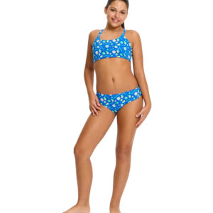 Dívčí menstruační plavky Modibodi Teen Smileyworld Bikini Boho Botanical Blue spodní díl (DMPMTSBBBBSD) 16-18 let