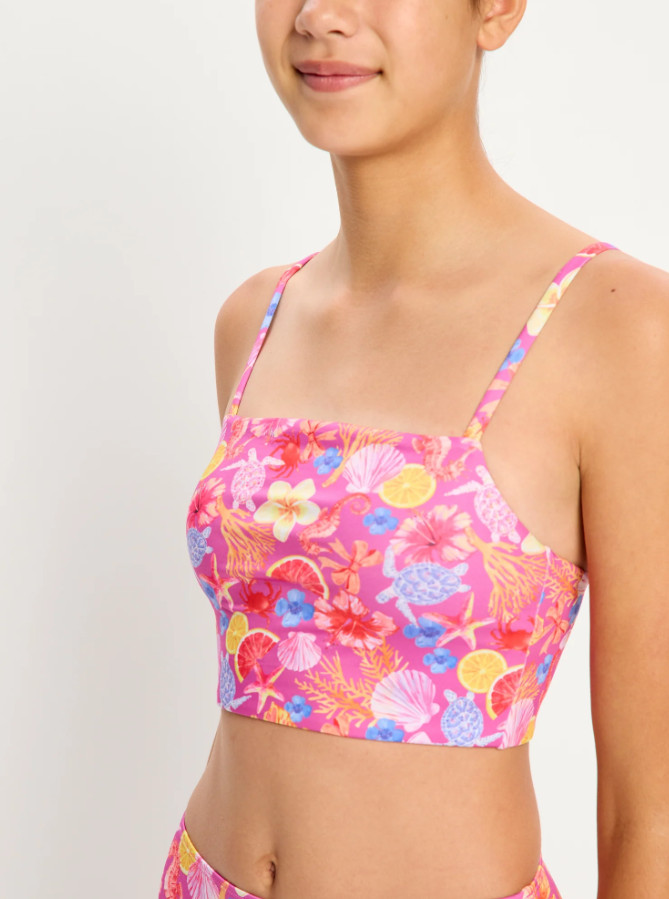 Dívčí plavky Modibodi Marine Dream Teen Swimwear Tankini Top Tropicana Crush horní díl (DPMMDTSTTTCHD) 10-12 let