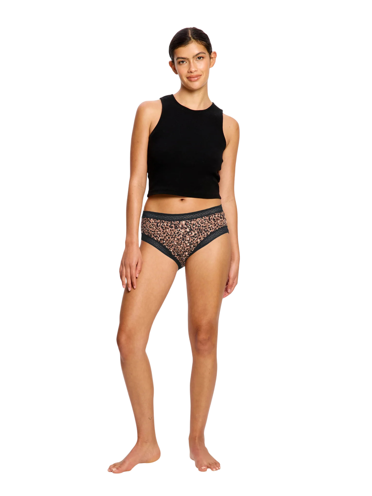 Menstruační kalhotky Modibodi Sensual Boyleg Light Animalia Brown (MKMSBLAB) XXL