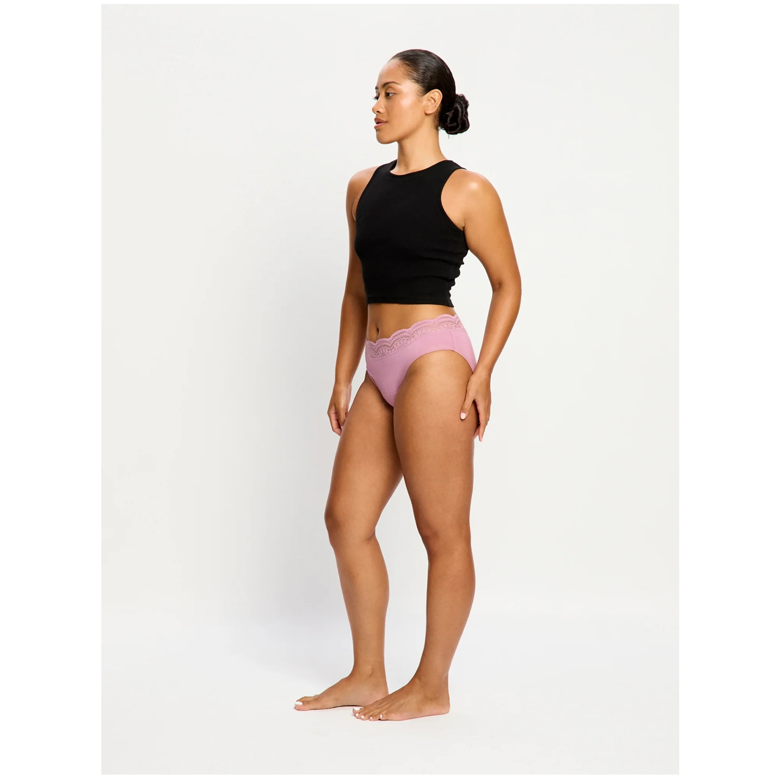 Menstruační kalhotky Modibodi Sensual Hi-Waist Bikini Light Dusky Orchid (CAHKLMDUOW) S - Obrázek 2