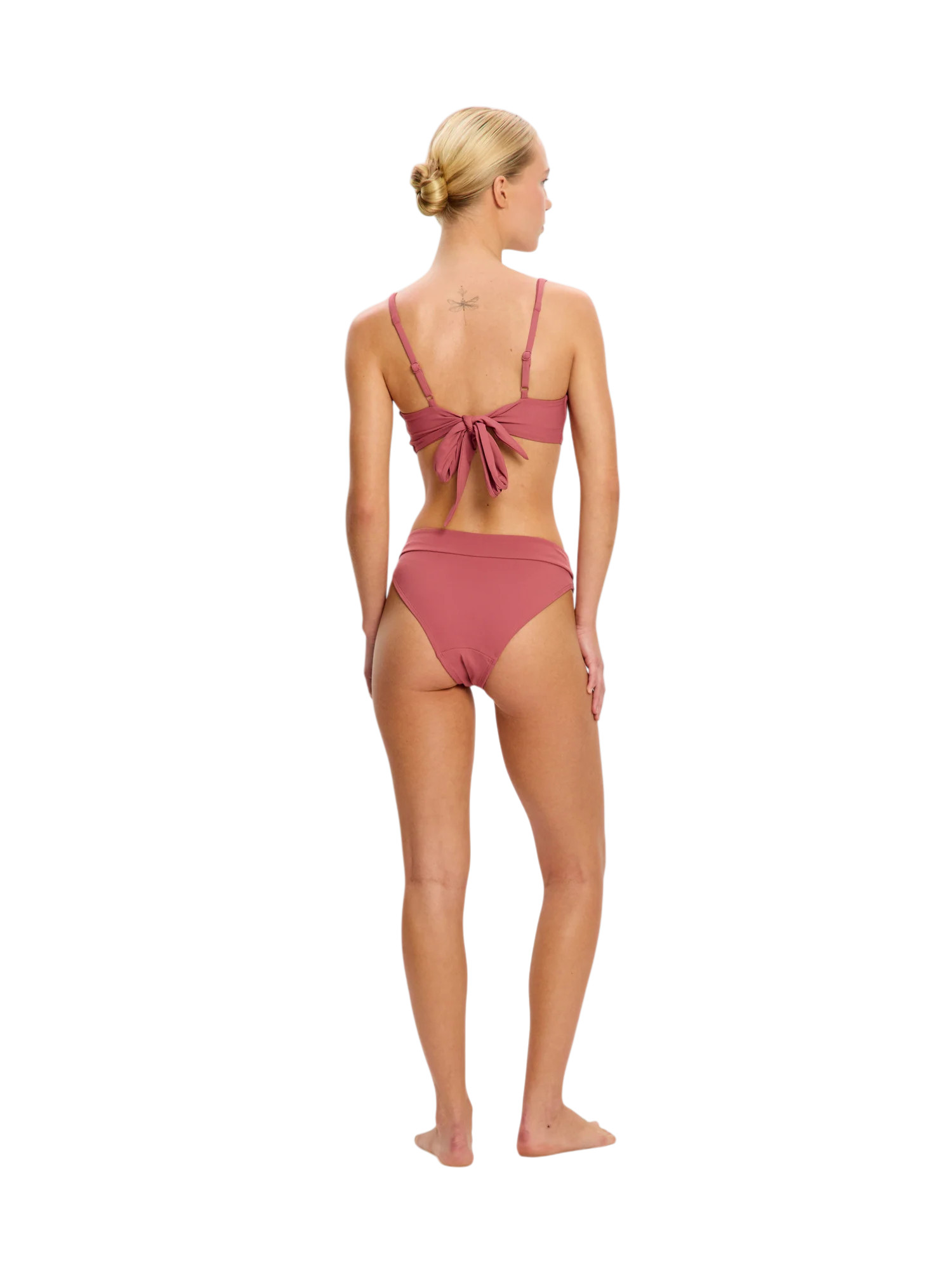 Menstruační plavky Modibodi Molokai Hi-Waist Tie Bottom High Absorbency Mauve spodní díl (MPMMHWTBHAM) 4XL - Obrázek 2
