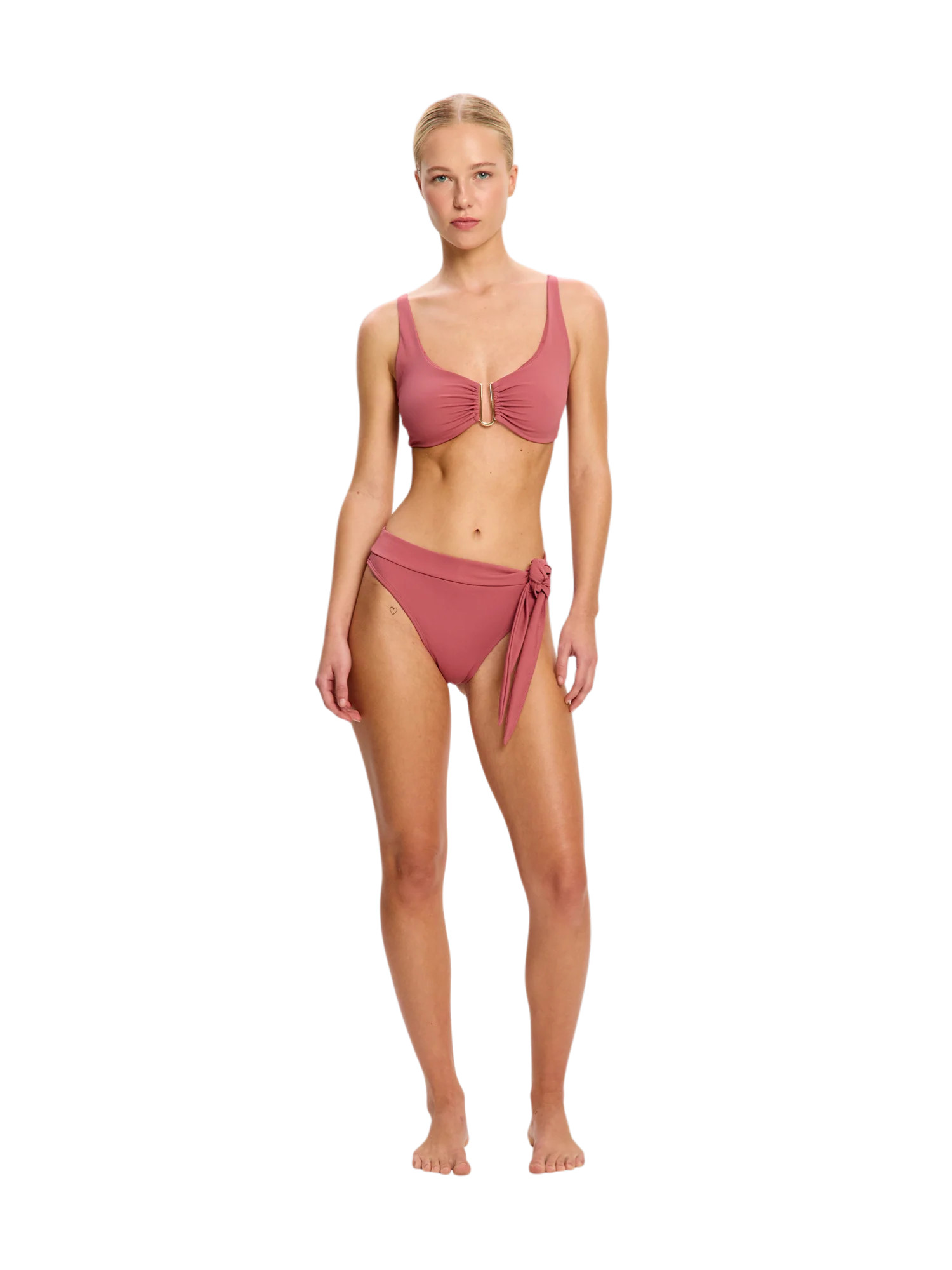 Menstruační plavky Modibodi Molokai Hi-Waist Tie Bottom High Absorbency Mauve spodní díl (MPMMHWTBHAM) 4XL