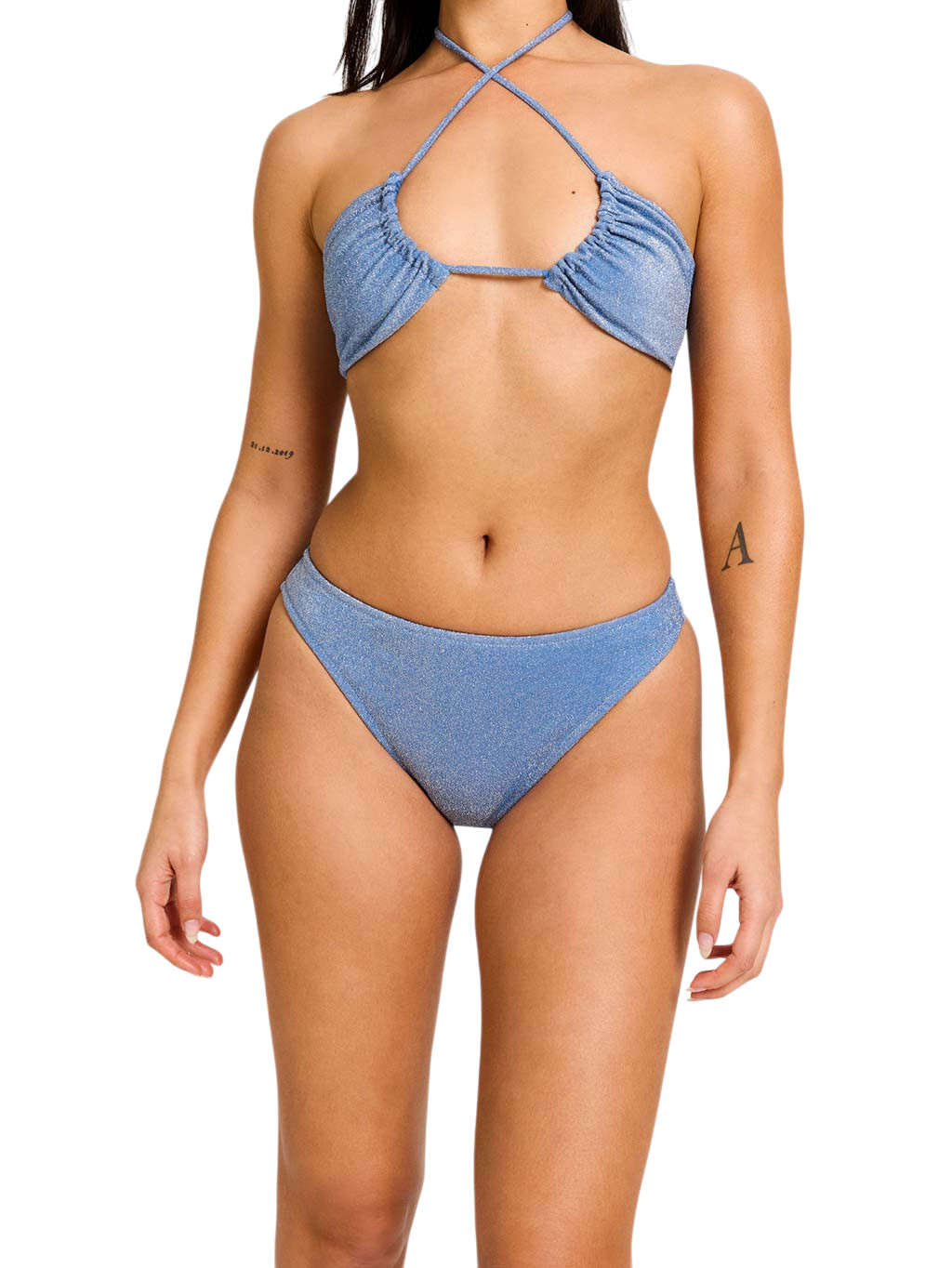 Menstruační plavky Modibodi Shimmer Hi-Leg Cheeky Mineral Blue spodní díl (MPMSHLCMBSD) 4XL - Obrázek 2