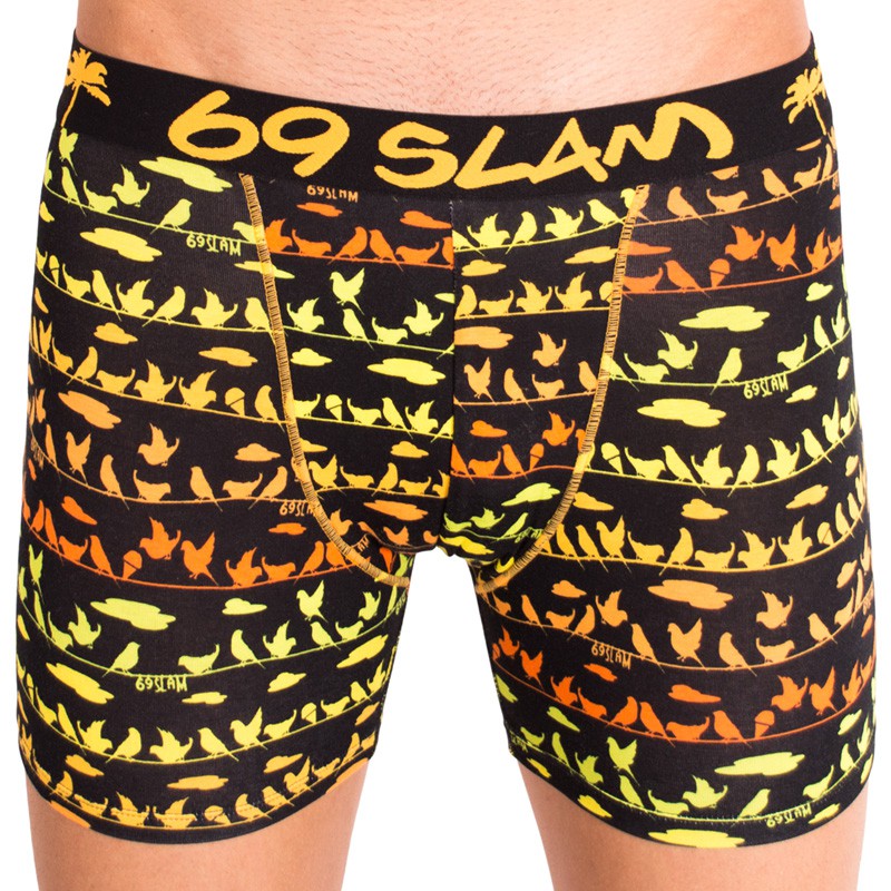 Pánské boxerky 69SLAM fit bamboo bird (MPBBDL-BB) S