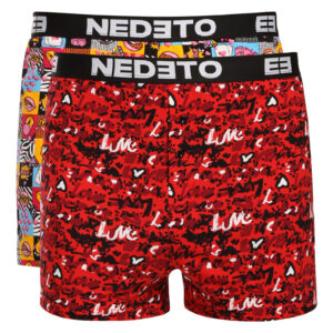 2PACK pánské trenky Nedeto vícebarevné (2NGV08) 3XL