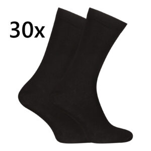 30PACK ponožky Nedeto vysoké bambusové černé (30PBV01) L