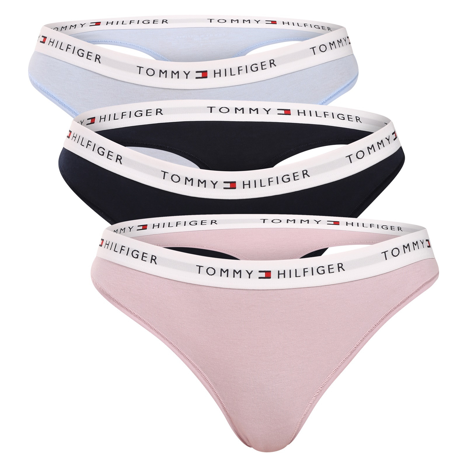 3PACK dámská tanga Tommy Hilfiger vícebarevná (UW0UW05530 0U4) L
