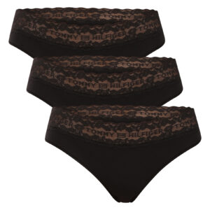 3PACK dámské kalhotky Tommy Hilfiger černé (UW0UW06338 0R8) L