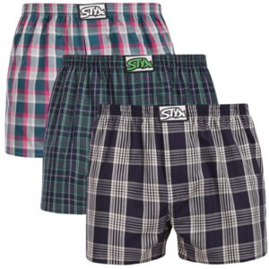 3PACK pánské trenky Styx klasická guma vícebarevné (3A30190) L