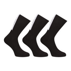 3PACK ponožky Pietro Filipi sportovní vysoké černé (3POC2) M