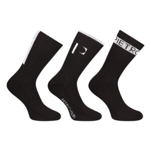 3PACK ponožky Pietro Filipi sportovní vysoké černé (3POC4) M