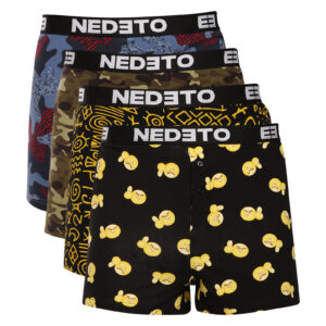 4PACK pánské trenky Nedeto vícebarevné (4NGV06) M