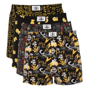4PACK pánské trenky Nedeto vícebarevné (4NTV05) 3XL