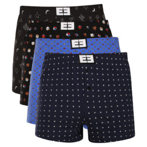 4PACK pánské trenky Nedeto vícebarevné (4NTV06) 3XL