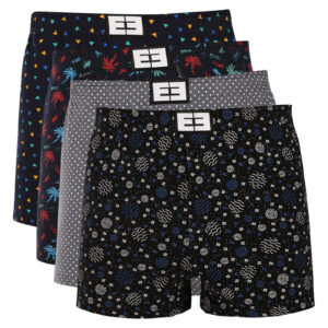 4PACK pánské trenky Nedeto vícebarevné (4NTV07) XXL