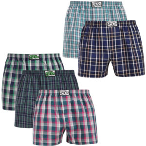 5PACK pánské trenky Styx klasická guma vícebarevné (5A3078901) L