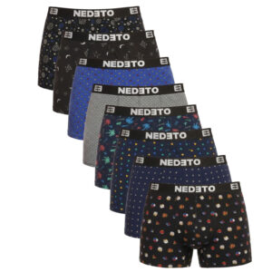 8PACK pánské boxerky Nedeto vícebarevné (8NBV5) 5XL