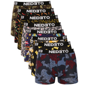 8PACK pánské boxerky Nedeto vícebarevné (8NBV6) 5XL