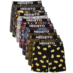 8PACK pánské trenky Nedeto vícebarevné (8NGV01) 3XL