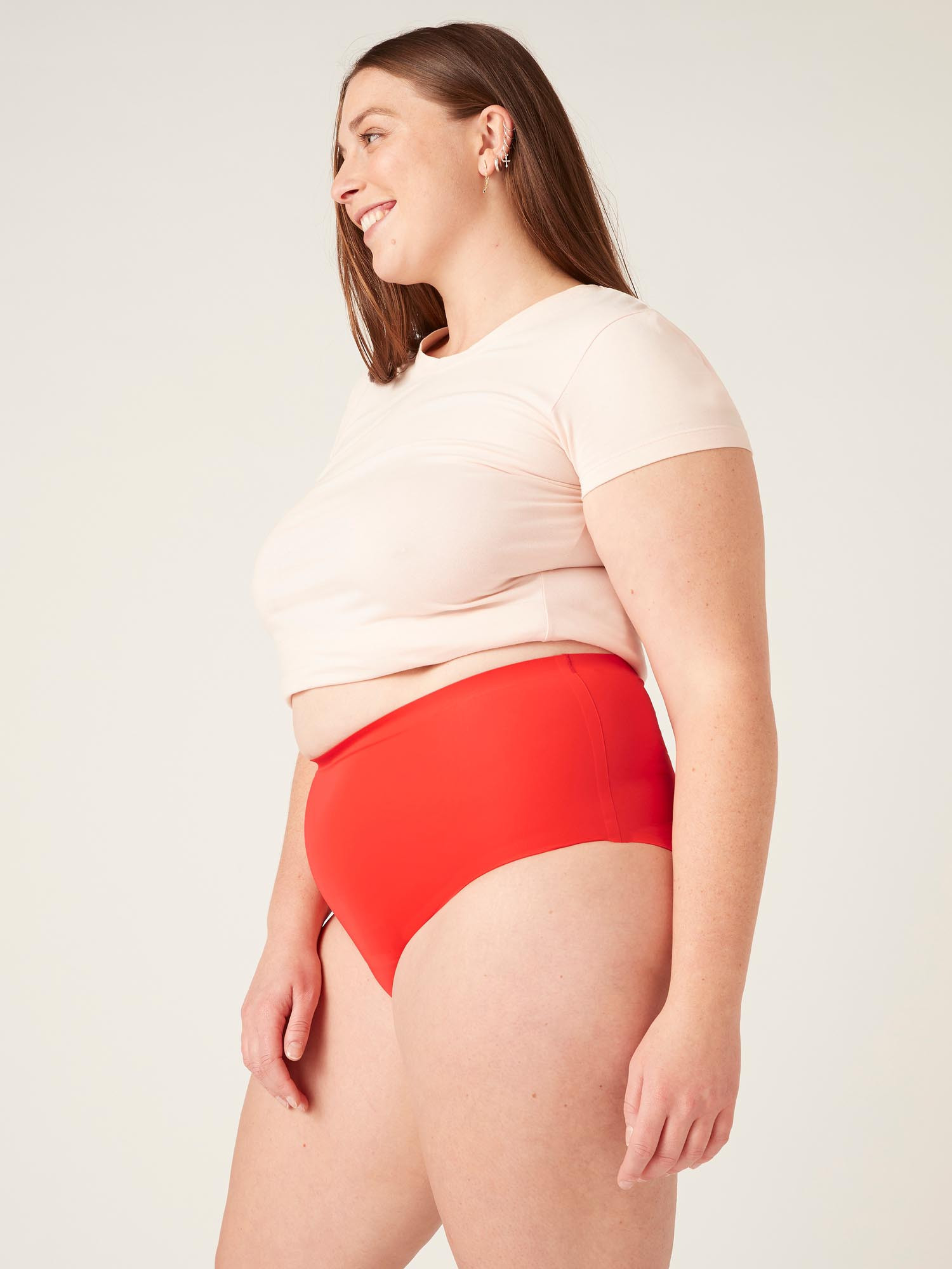 Menstruační kalhotky Modibodi Seamfree Full Brief Heavy-Overnight Waratah Red (MODI4064WR) S