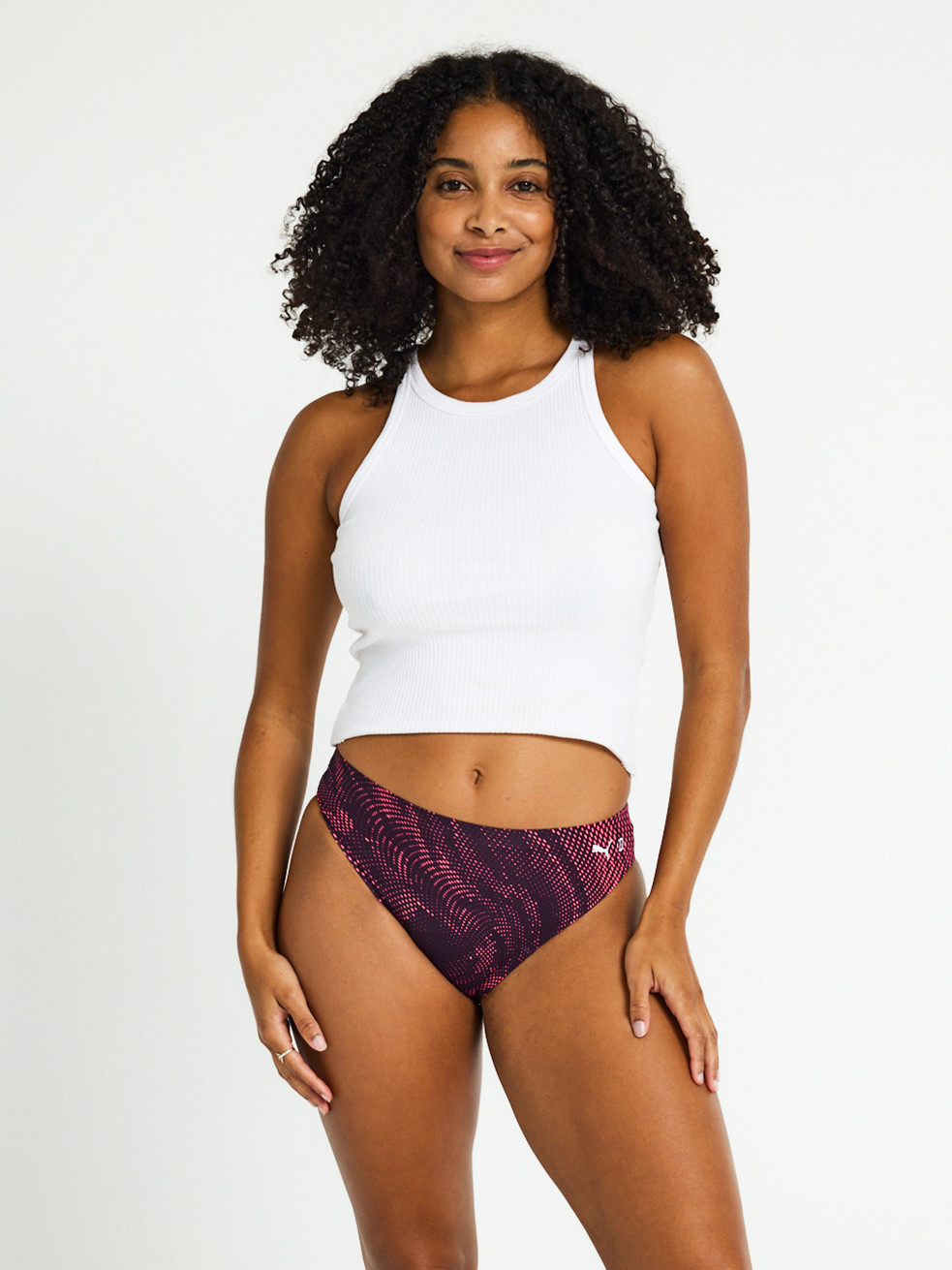 Menstruační kalhotky PUMA & Modibodi Seamfree Active Bikini Moderate-Heavy Flame Haze Pink (MODI4073FHP) XXL