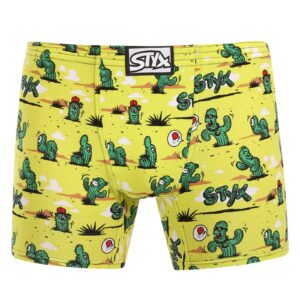 Pánské boxerky Styx long art klasická guma kaktusy (FN1351) S