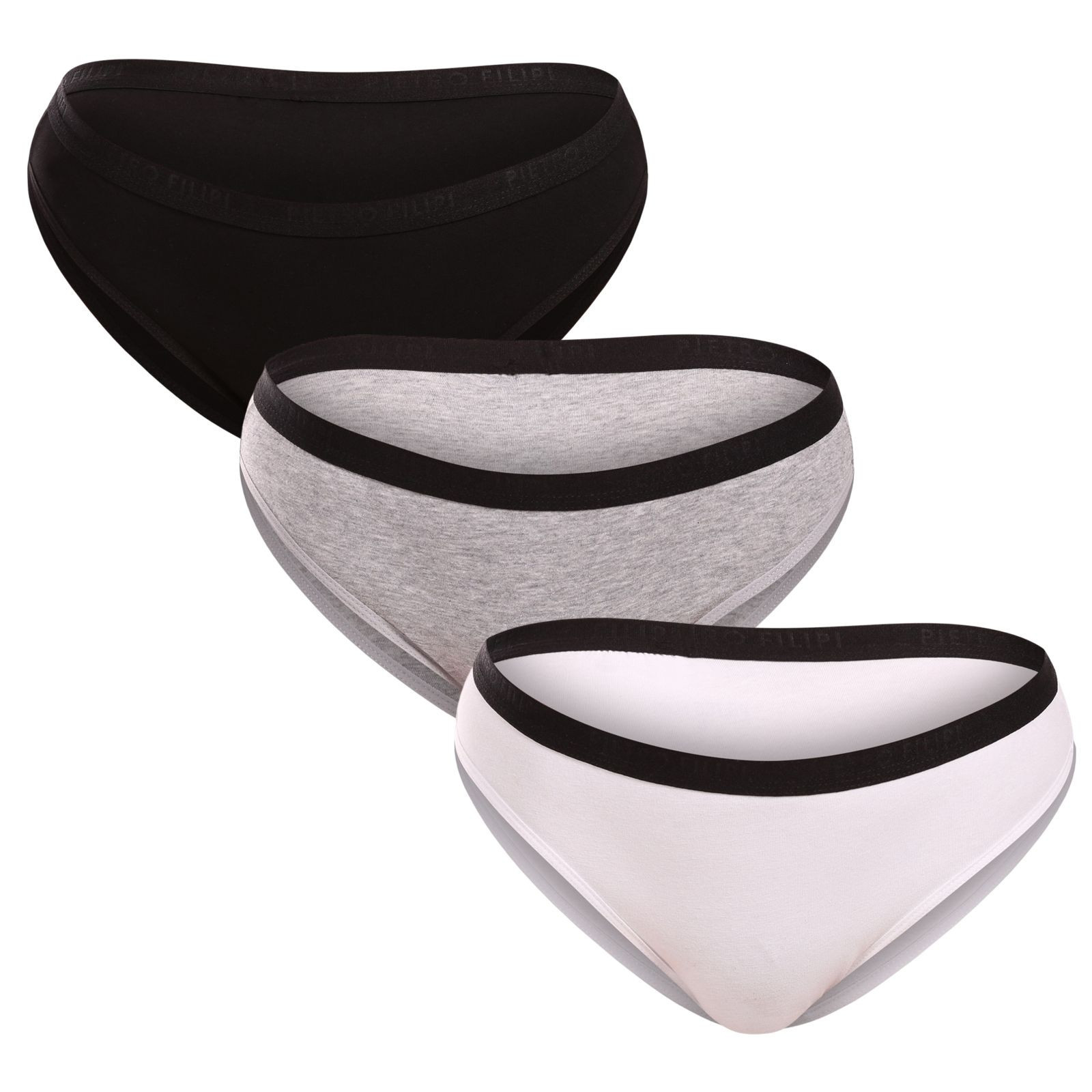 2. jakost 3PACK dámské kalhotky Pietro Filipi vícebarevné (3KB004/II) 4XL