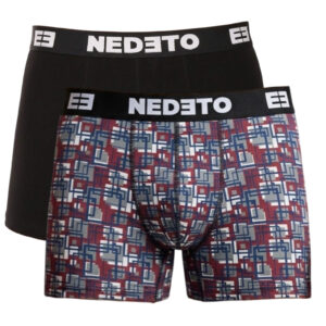 2PACK pánské boxerky Nedeto vícebarevné (2NBV15) 5XL