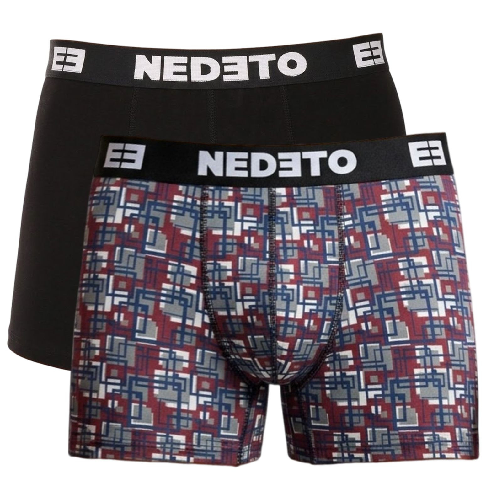 2PACK pánské boxerky Nedeto vícebarevné (2NBV15) 5XL