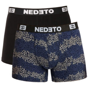 2PACK pánské boxerky Nedeto vícebarevné (2NBV9) 5XL